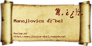 Manojlovics Ábel névjegykártya